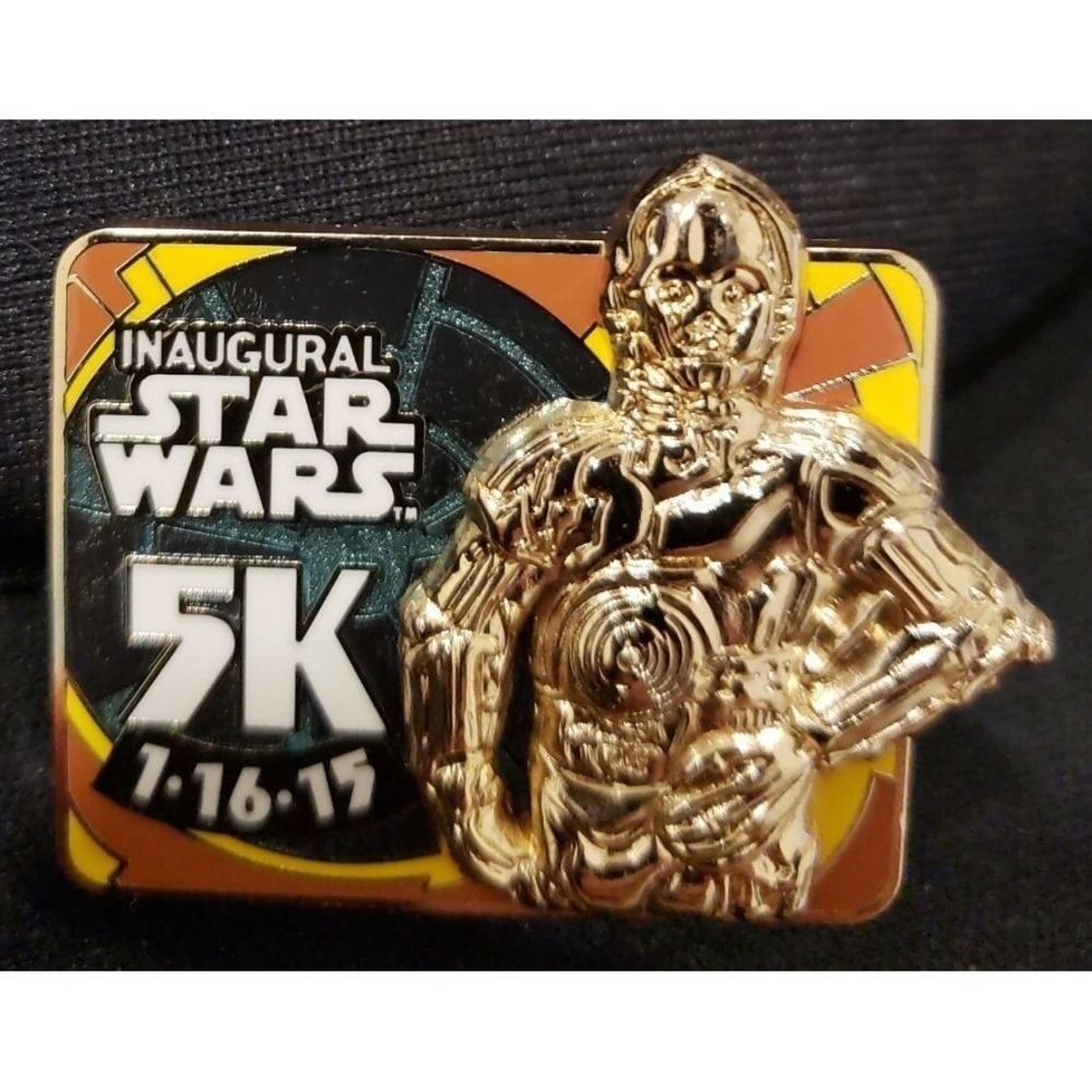 Disney Pin Star Wars Inaugural 2015 Half Marathon Weekend 5K C-3PO 107441 DLR‎